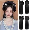 Vintage Kopfschmuck Hanfu Perücke Stirnband Langes Hanfu Cosplay Haarteile Chinesische Antike Perücke Damen
