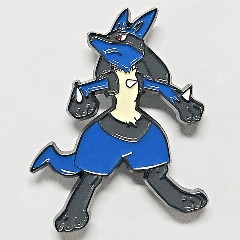 Lucario Anime Lapel Pins Backpack Jeans Enamel Brooch Women Fashion Jewelry Gifts Kawaii Elf Cartoon Badges