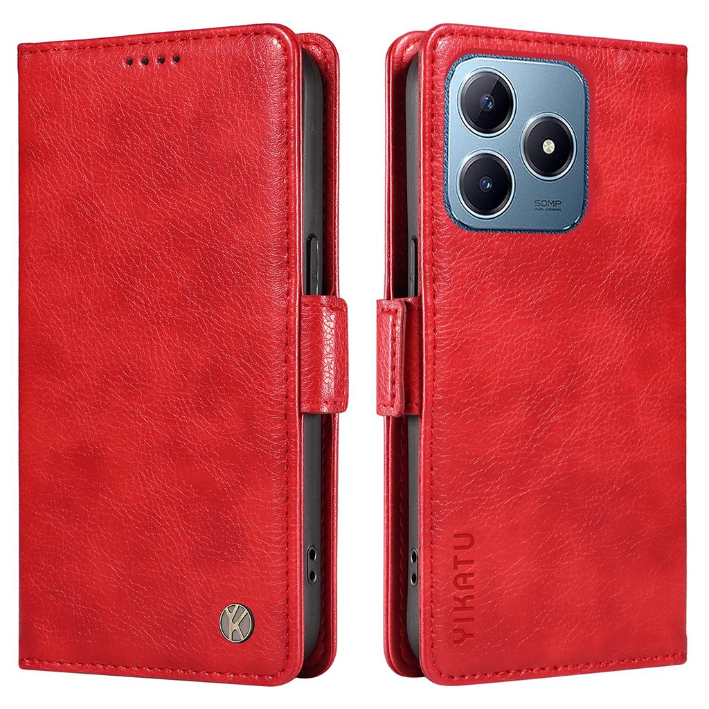 YIKATU YK-007 Dla Realme Note 60x 4G/C63 4G/C61 4G Etui Portfelowe Skórzane Etui na Telefon z Teksturą Liczi