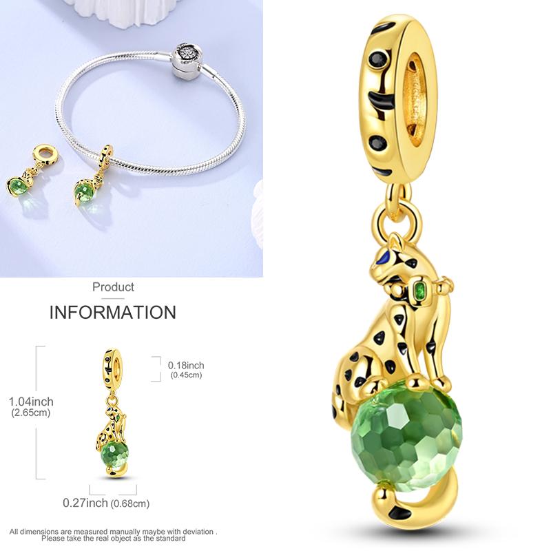 Neuer 925er Silber Kaktus Kleeblatt Anhänger Frühlingsgrüne Serie Perlenanhänger Für Original Perlenarmband DIY Schmuck