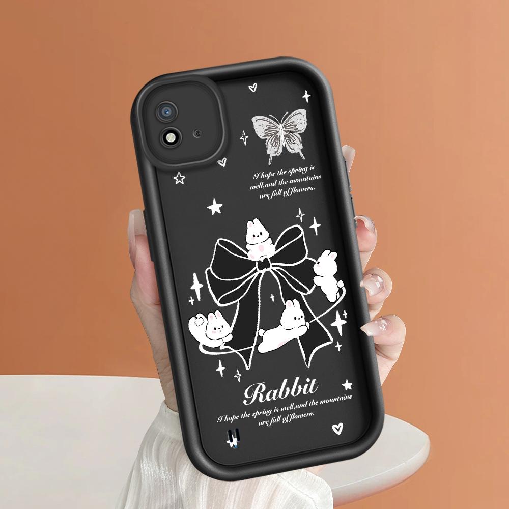 Soft Silicone Square Ladder Printing Pattern Phone Casing Full Cover Camera Shockproof Protection Rubber Case for OPPO Realme