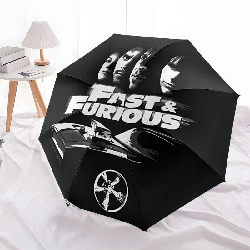 Fast Furious Automatic Open/close Umbrella, Heavy-Duty Iron Frame, Folding Portable Design, Travel, Everyday Use 199