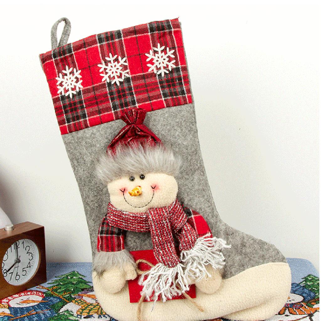 Christmas Stockings Gift and Treat Bags Christmas Hanging Socks for Decoration