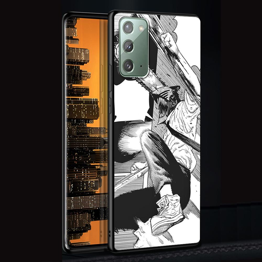 

Чехол Chainsaw Man для Samsung Galaxy Note 20 Ultra 10 Lite 9 8 A53 A52 A12 S22 S21 FE S20 Plus TPU черный чехол для телефона аниме-чехол Samsung A12