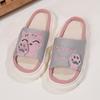 Lucky cat cute linen slippers women's four seasons home indoor thick bottom spring and autumn cotton and linen sandals summer