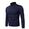 Fashion Men's Casual Slim Fit Basic Turtleneck Knitted Sweater High Collar Pullover Male Double Collar Autumn  Winter Tops