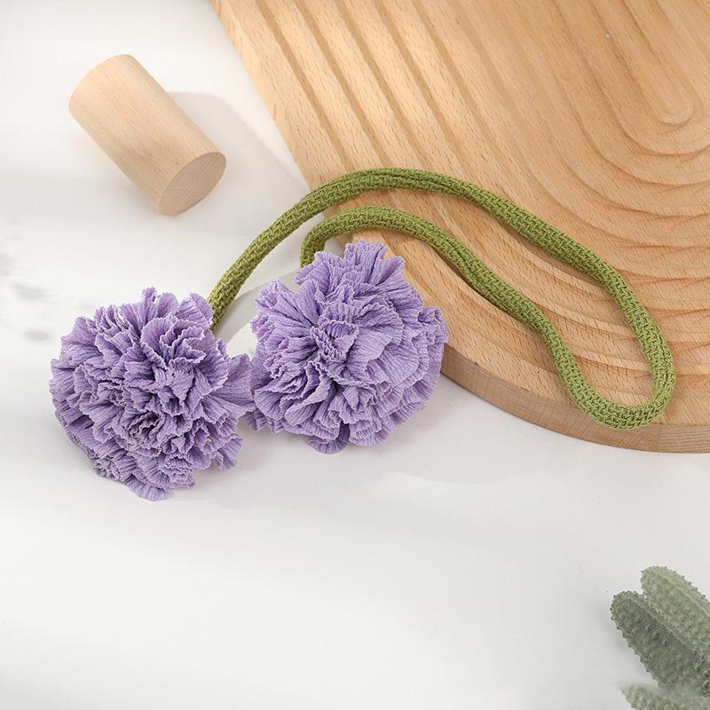 1Pc Curtain Tiebacks Window Accessories Ties Floral Designs Fabric Tiebacks Office Carnation Curtain Tiebacks Home Multi-Color
