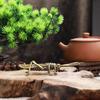 Pure Copper Locust Grasshopper Tea Pet Ornament with Brass Lid for Iron Pots – Creative Kung Fu Tea Set Accessory