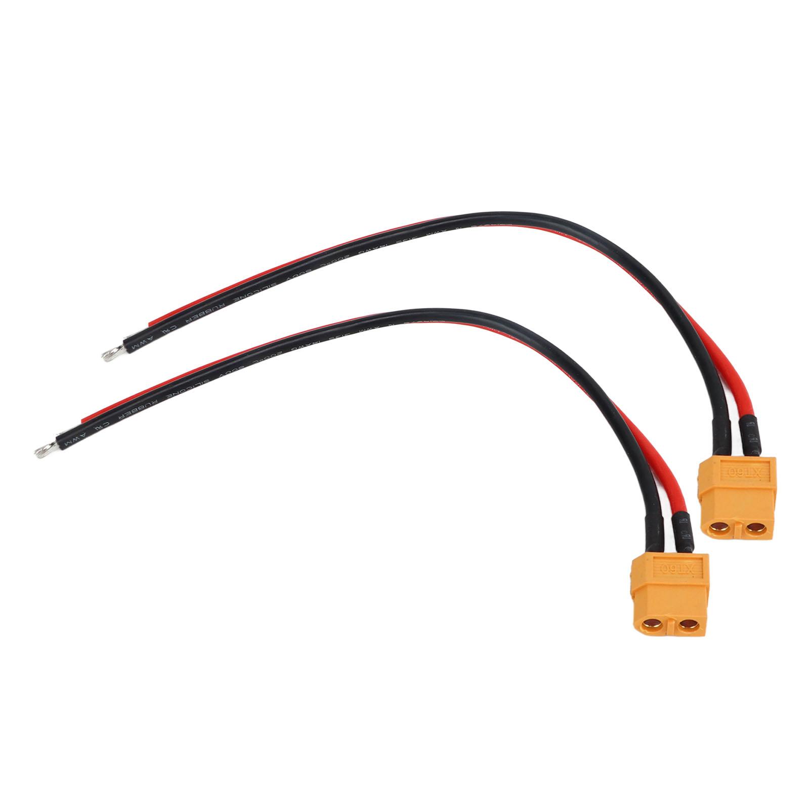 

2PCS Power Adapter Cable Silicone AWM14 XT60 Male Head Fireproof Power Converter Cord for Electric