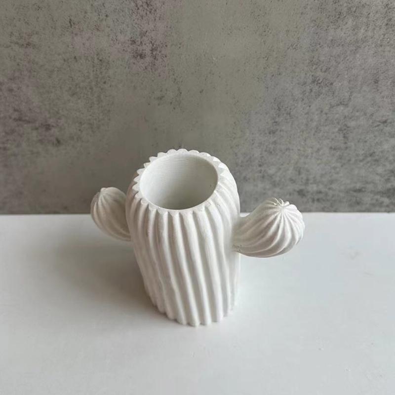Nonstick Cactus Shape Pen Holder Mold Flower Pot Silicone Mold DIY Crafts Ornament Tool DIY Succulent Planter Mold