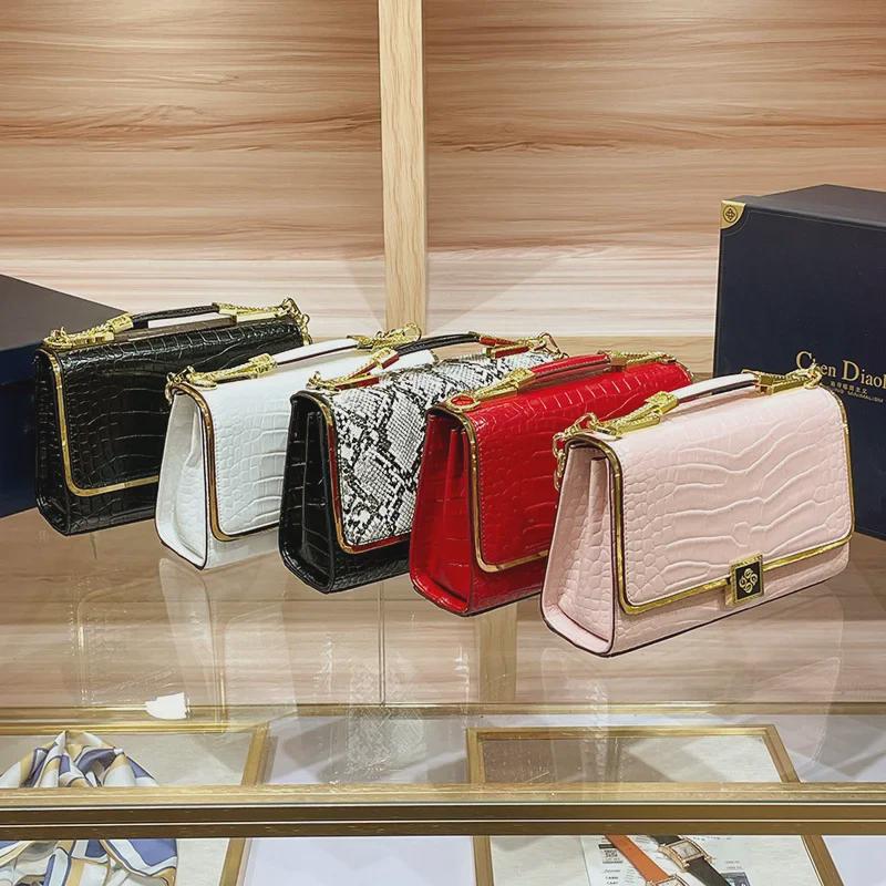 2024 Summer Women's Handmade Genuine Leather Crossbody & Shoulder Bag - Light Luxury, High-End Commuter Style