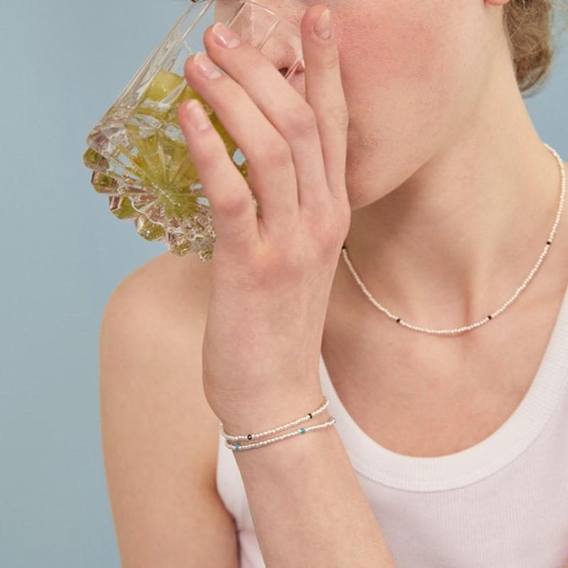 LUNNE Silver 925 Breeze Turquoise Point Bracelet #LSB24