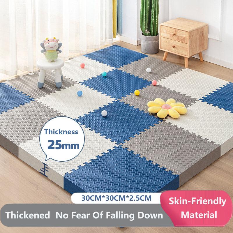 1PC Reconfigurable Thick Foam Floor Mat for Living Room Anti-fall Composite Mat for Bedroom Suitable for Baby Crawling Size: 30CM * 30CM * 2.5CM