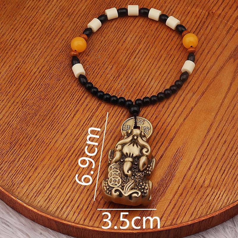 

Латунный Пиксю, привлекающий богатство, монета, вращающаяся ручка, ремесло