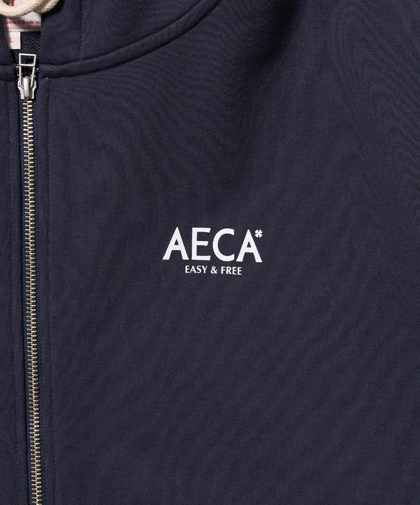 Aeca Aeca Signature Zip Up Hoodie-Navy