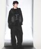 Annoyed Cut Brushed Denim Zip-Up Hoodie Lq1Ju032_Black
