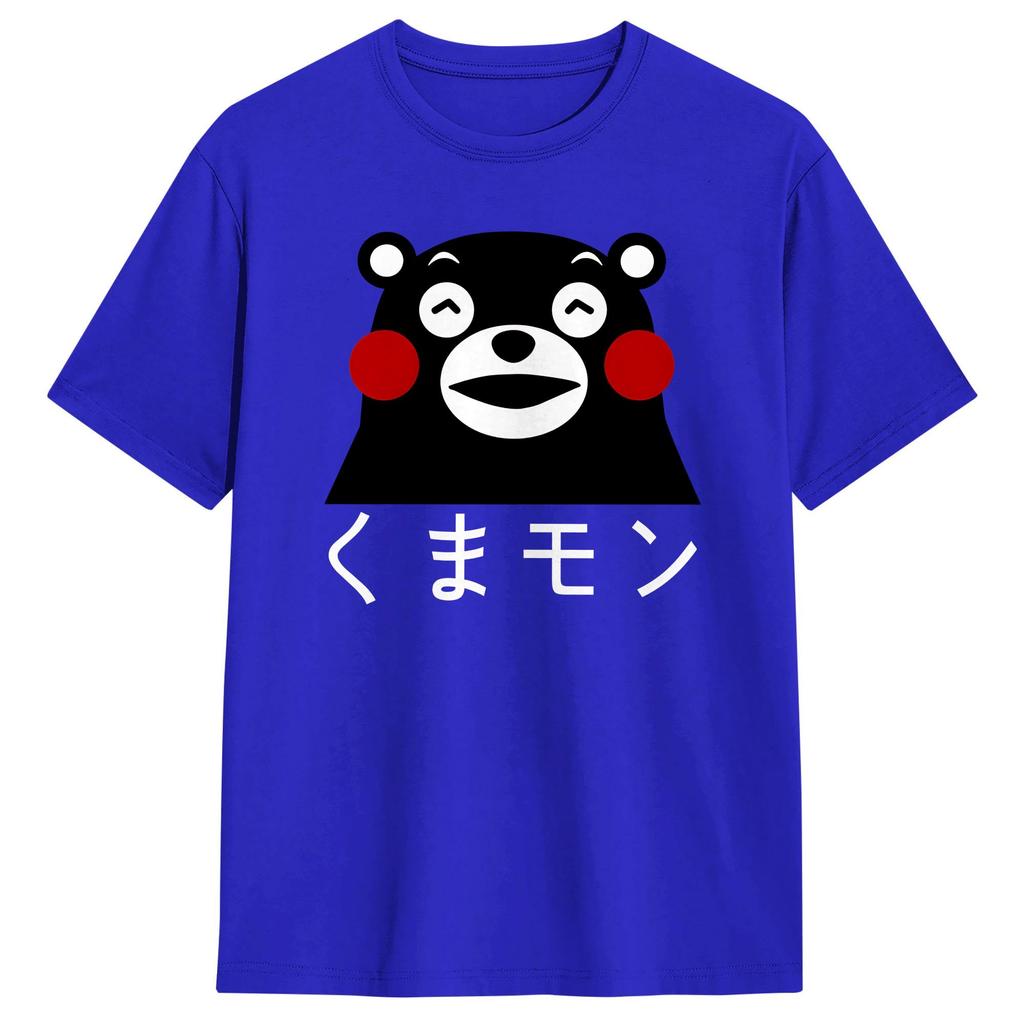 Cute Kumamon Tshirt For Unisex Novelty 100 Cotton Tee Shirt Crewneck Short Sleeve T Shirts Graphic Tops