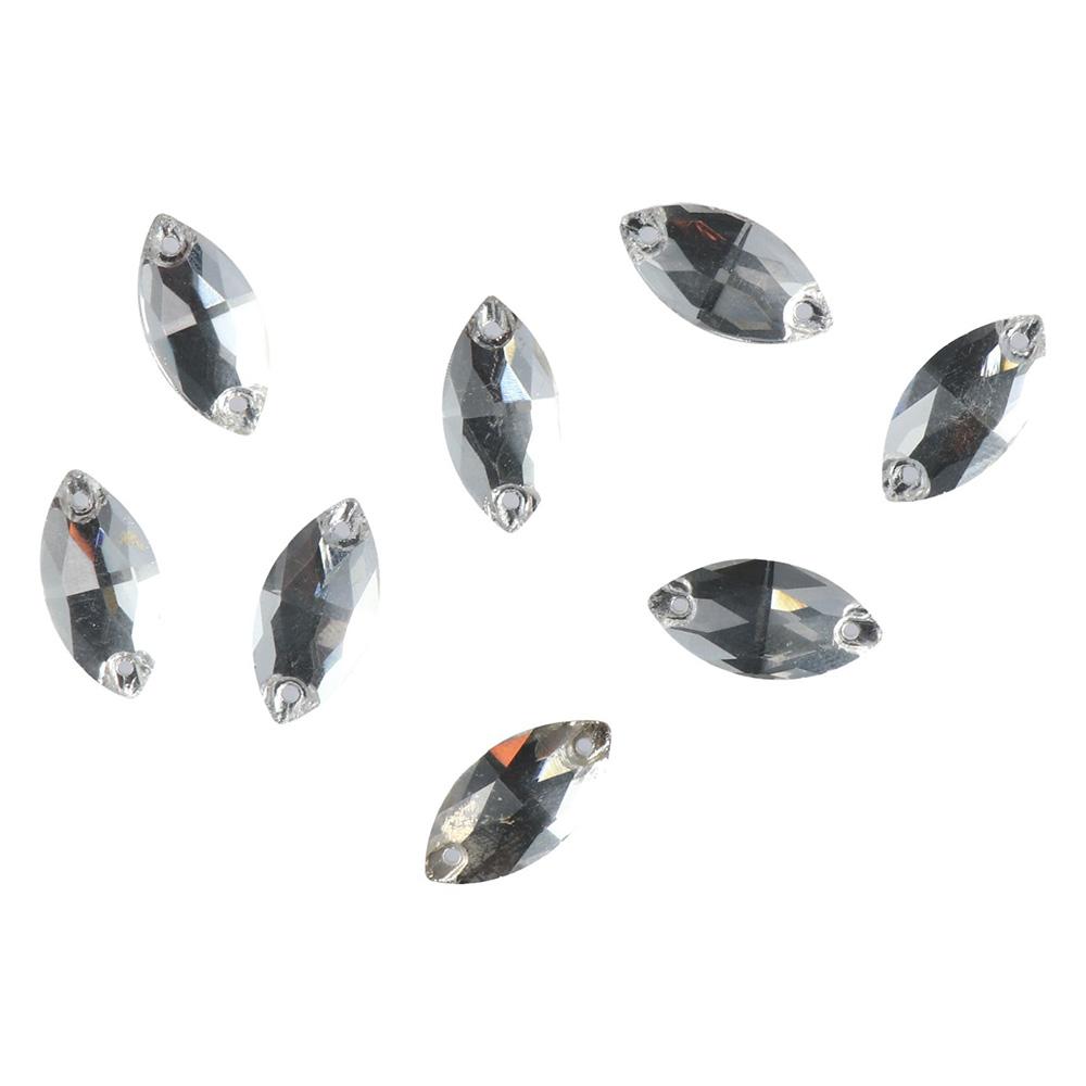 36pcs Clear Sewing Stone Crystals Glass Rhinestones DIY Crafts Holes  for Costume