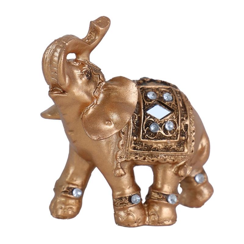 

Lucky Prosperity Elephant Figurine Handcraft Ornamentation for Living Room Bedsides Desk Decors Symbolizing Abundances S