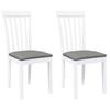 VidaXL Dining Chairs Cushions 2 Pcs White Solid Rubber Wood, Dining Chair, Chair, Living Room Chair, Chairs At 4102391
