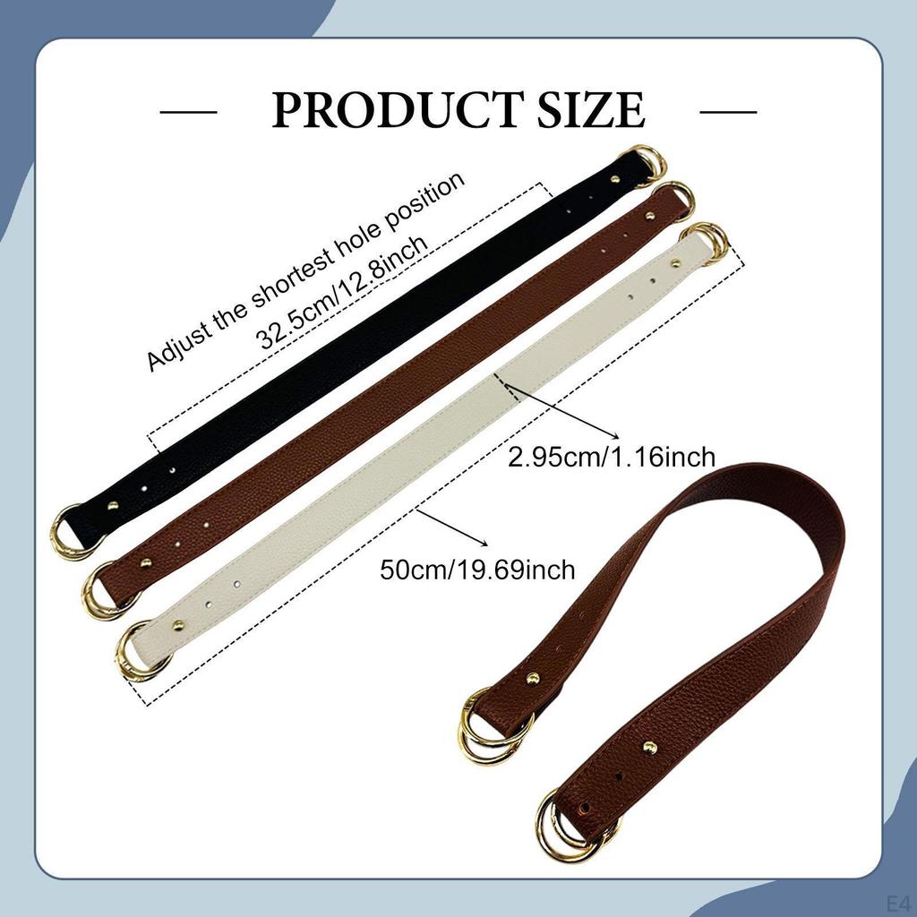 PU Purse Strap Lightweight 19.69 Inch for DIY Repairing Bag Making Modification
