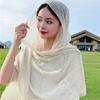 Versatile Linen Scarf Elegant Cotton Scarf Shoulder Wrap  Summer Spring Autumn for Women