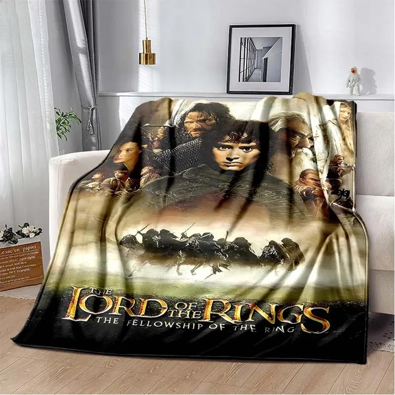 2025 New Fashionable L-Lord of the Rings Printed Blanket Hotel Office Comfortable Warm Sofa Bed Soft Blanket Gift Picnic Blanket