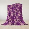 Lavender Floral Flannel Blanket Warm Soft Halloween Christmas Couch Warm Cozy Decorative Decor Gift for All Season