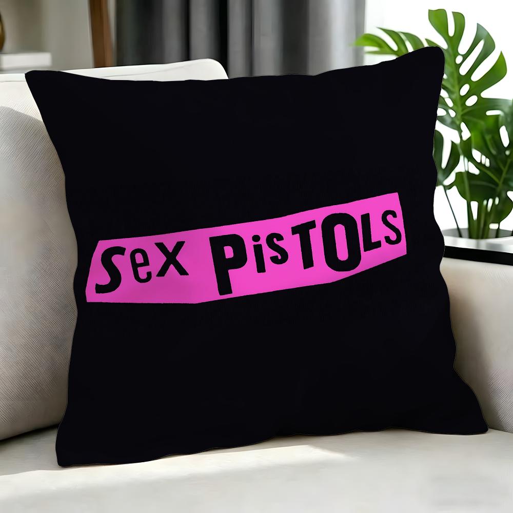 Punk Sex Pistols Cushion Cover Cushion Cover Set 4Pcs 50X50 45X45 40X40 Pillowcase Decorative Sofa Home Decor