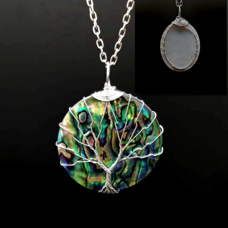 

Natural Color Shell Abalone Shell Disc Pendant Necklace, Jewelry, Women S Necklace