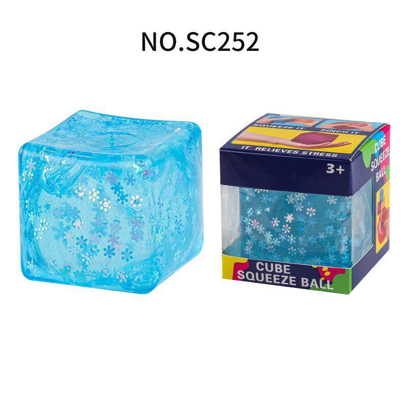 Cubetti di Ghiaccio da 5,5 cm, Cubetti Decompressione Maltosio Pinch Le, Pinch Le, Giocattolo Sensoriale Decompressione a Rimbalzo Lento