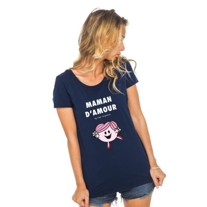 Tshirt - Monsieur Madame - MAMAN D'AMOUR - 100% coton bio - Imprimé en France - Manches courtes