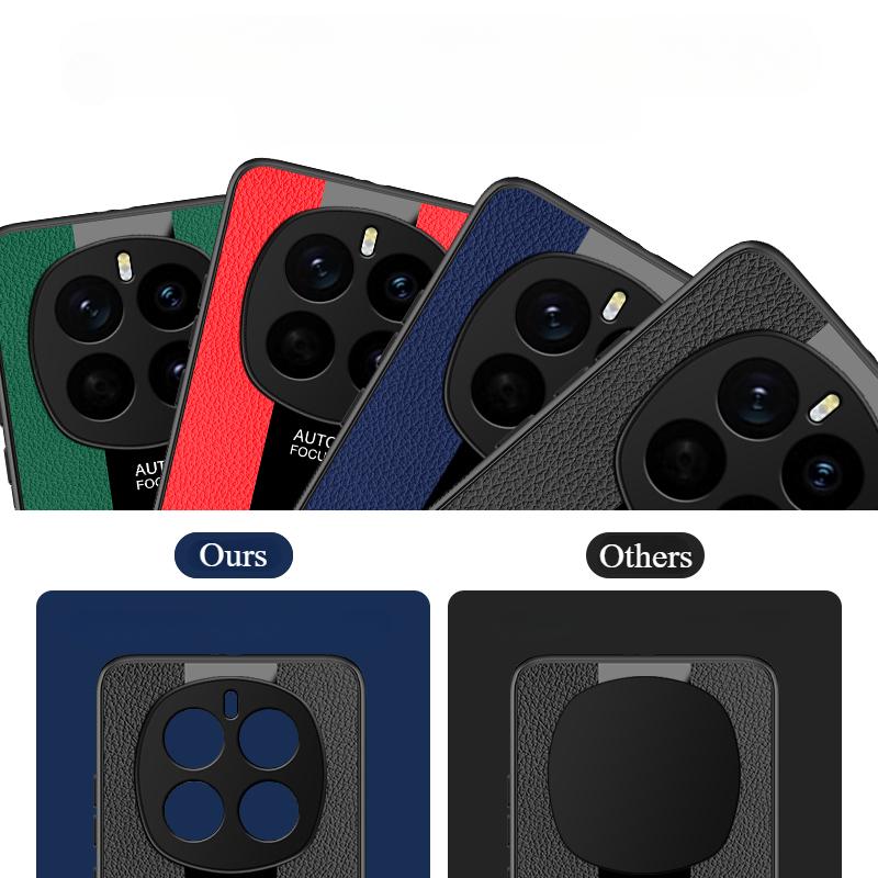 For Honor Magic 7 Pro Case PU Leather Magnetic Ring Phone Kickstand Case for Honor Magic 7 Lite 6 X9C Smart Soft Silicone Matte Bumper Holder Stand
