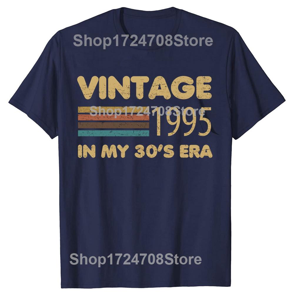 Funny Vintage 1995 30s Era Graphic T-shirts Men Women's Fashion Casual Tshirt 100% Cotton Loose Oversized T Shirt