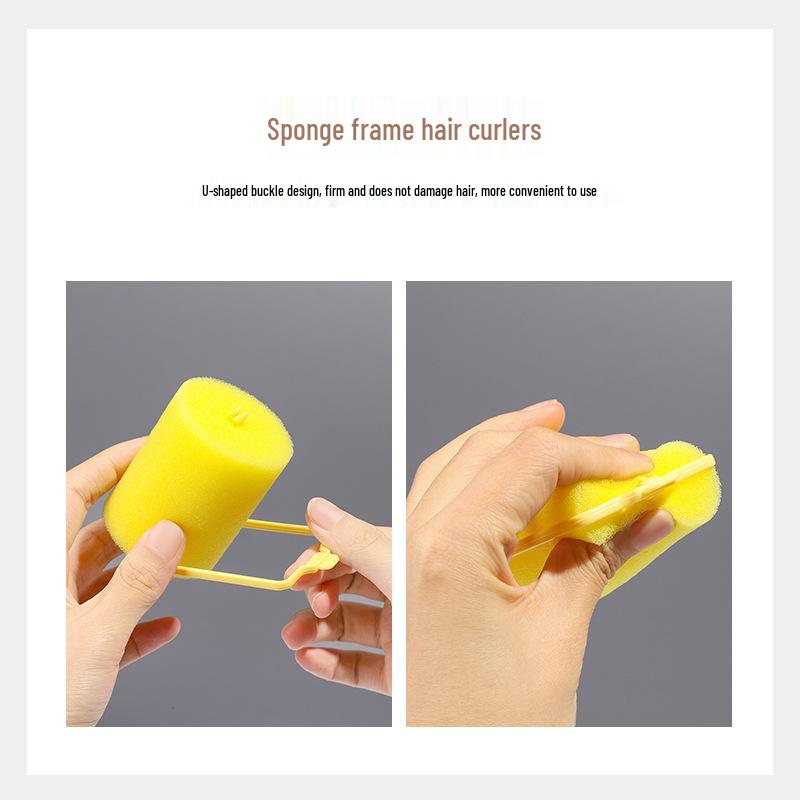 New Lazy No-Heat Curling Scrunchies - Sleep Foam Sponge for Big Waves