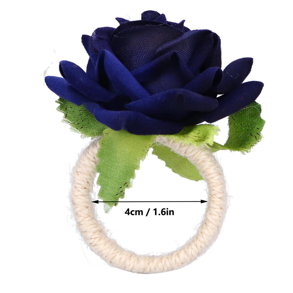 2PCS/Bag Simulation Flower Napkin Rings Modern Napkin Holder Table Decorations for Wedding