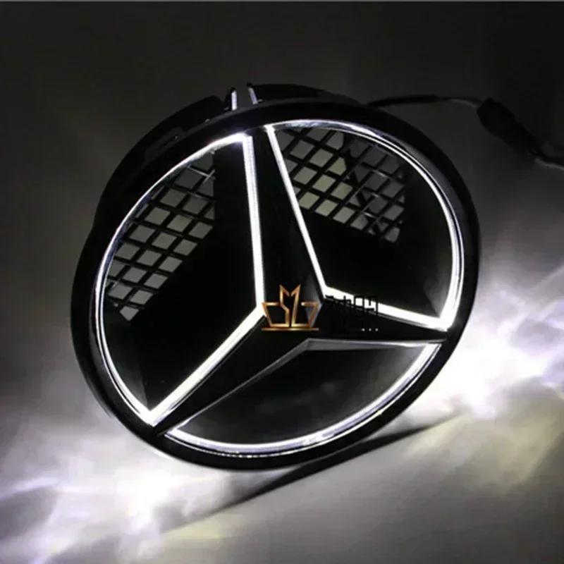 

GLC GLB Car Front Emblem Grill Light Led Grille Badge for Mercedes Benz W166 W176 W204 W207 W212 W218 W245 W251 W463 Auto Acces B Style белый