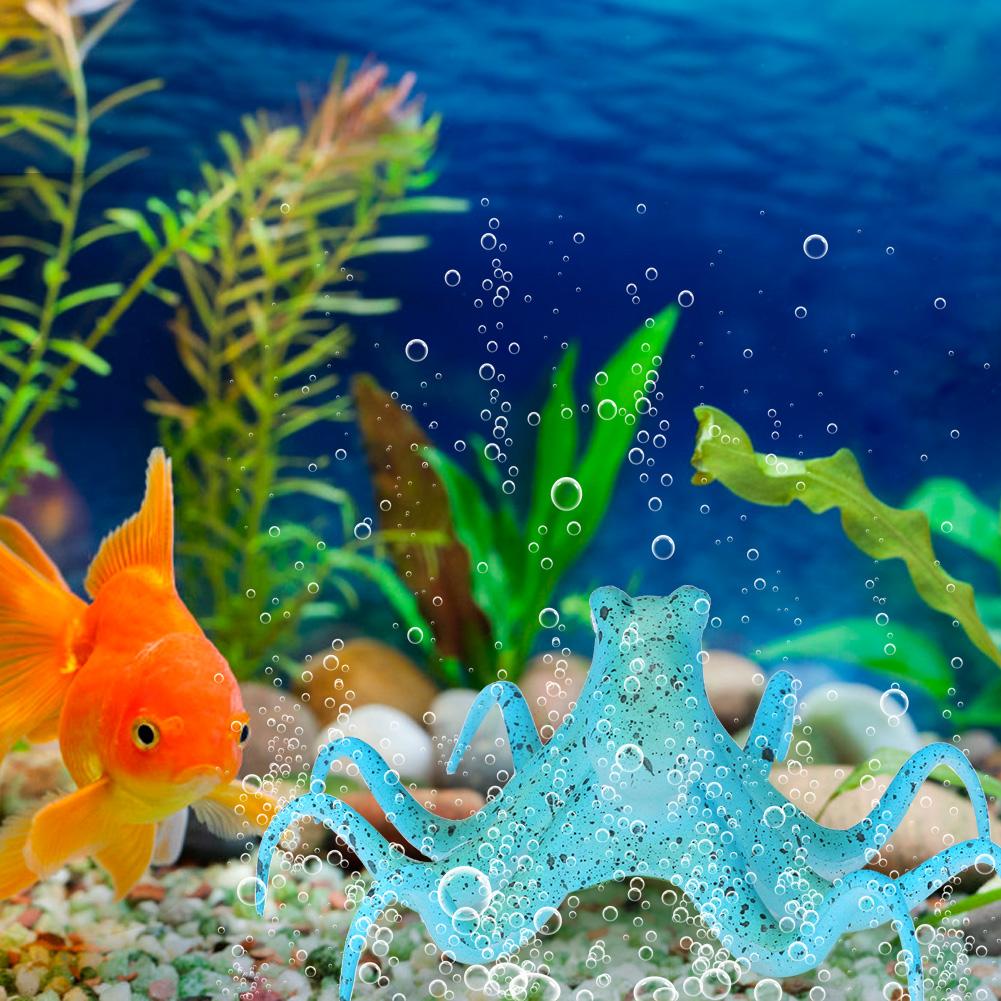 Silicone Artificial Fluorescent Simulation Aquarium Fish Decoration(Green)