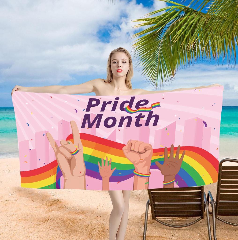 Rainbow Lgbt Printing Beach Towel One Piece Bath Towel 75X150Cm Bathroom Shower Washcloth Home Decor
