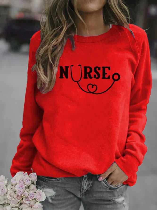 Women's Printed Round-Neck Hoodies