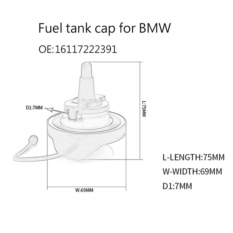 Car Petrol Caps Fuel Plug Gas Tank Cover For BMW F10 F11 F20 F30 F32 F02 F15 F25 E90  Fuel Tank Cap16117222391