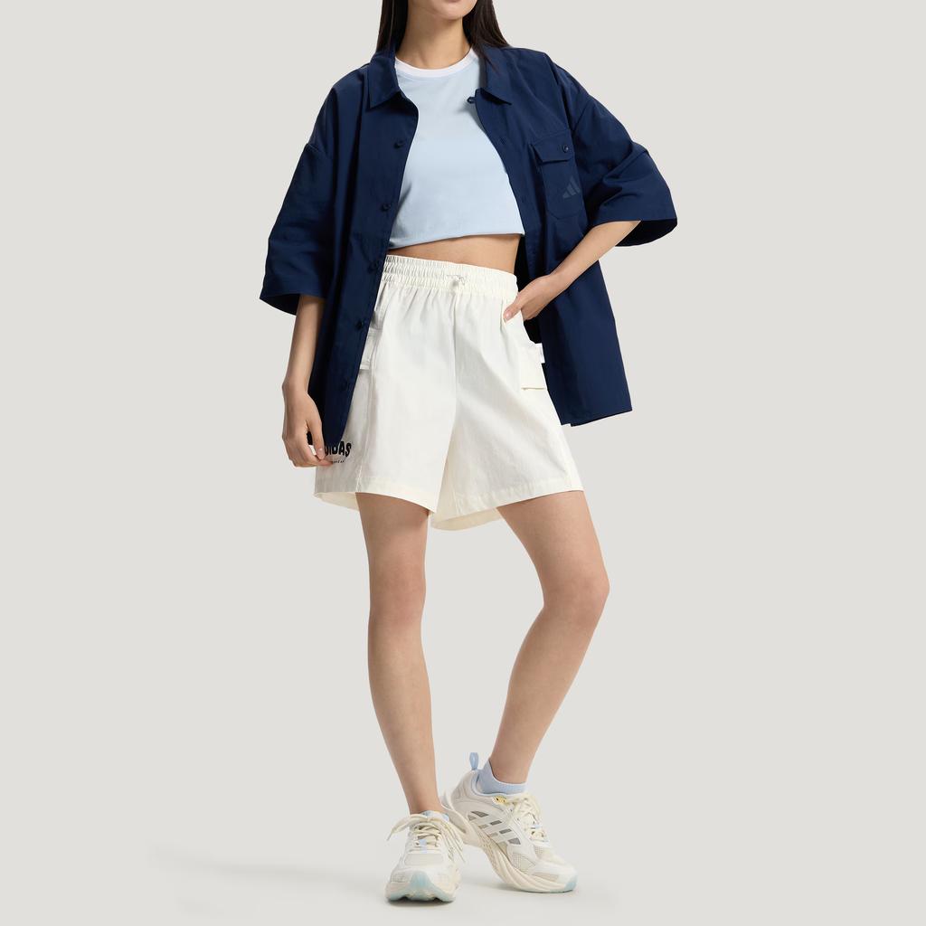 Adidas Cargo Woven Water-Resistant Sports Casual Lace-Up Loose Work Shorts Women shorts KS5373