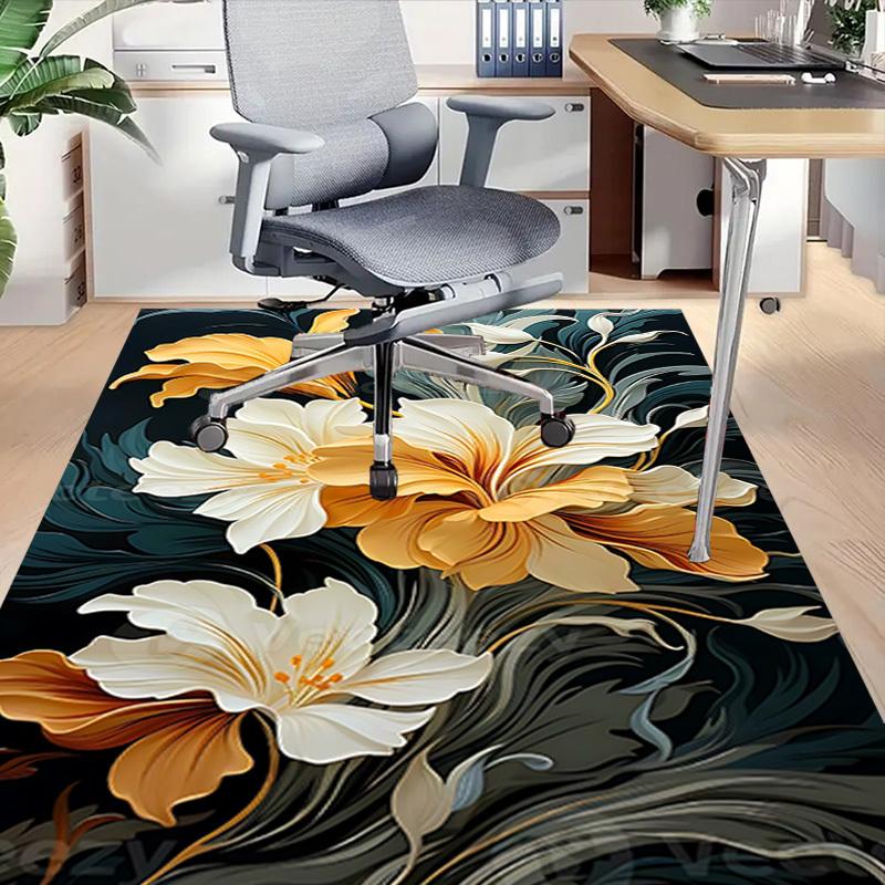 1 ks Koberec s květinovým vzorem, Ultra měkký, Silný a savý, Protiskluzová podložka omyvatelná v pračce pro předsíň