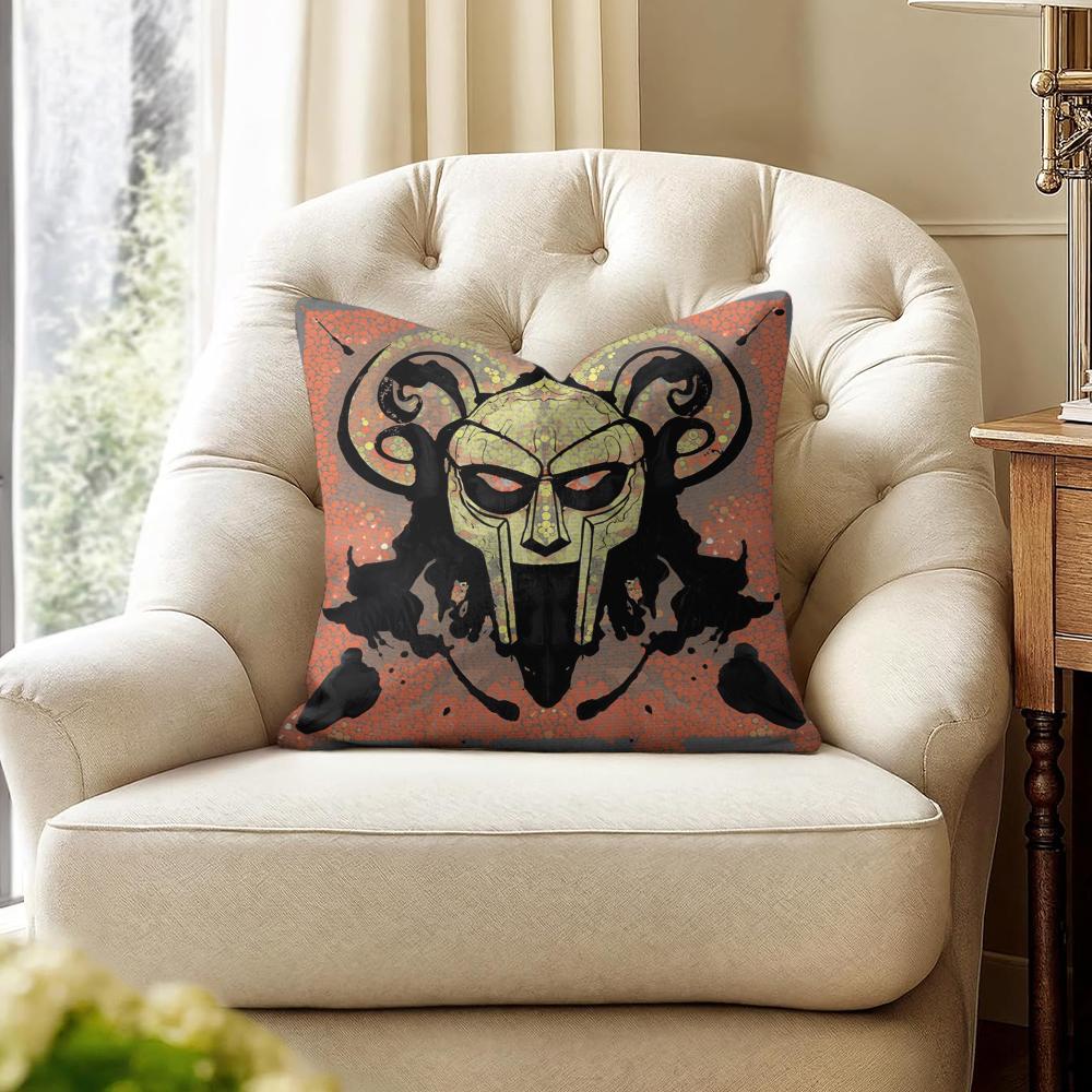 Singer M-Mf D-Doom Cushion Cover Natural Linen Organic Fabric Double-Sided Printing Sofa Home Decor Gift Pillow Case
