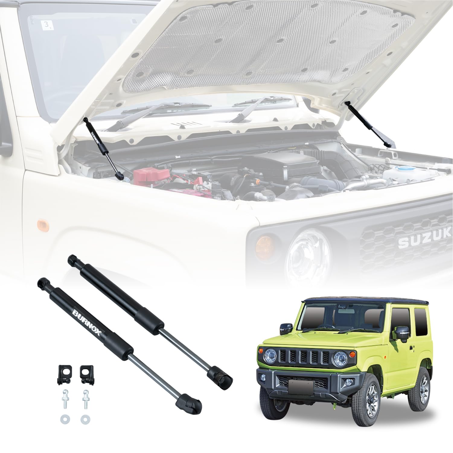 

SEIWA Accessories for Suzuki and Nomad Bonnet Damper with Free Stop and Opening and Closing Vehicle Inspection Genuine Replacement Compatible with чорний