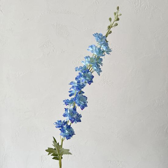 Larkspur Artificial Flowers Realistic Delphinium with Bendable Stems Rustic Floor Vase Decor for Home Wedding Decor Reusable Floral Arrangements