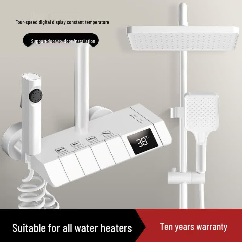 HENGDI Thermostatic Digital Display Pressurized Shower System