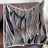 Spring and Autumn new Korean version striped fashion foreign style square scarf women's silk scarf dual-purpose imitation silk shawl scarf headband