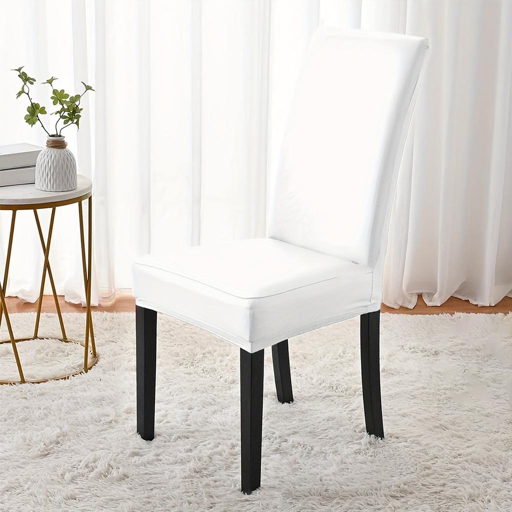 Waterproof PU Leather Seat Covers for Dining Chairs Stretchable Dining Room Chair Seat Covers, Kitchen Chair Seat Covers Protectors