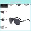 2023 New Men's Polarized Sunglasses Gray Lens Black Frame Uv400 Driving Sun Glasses